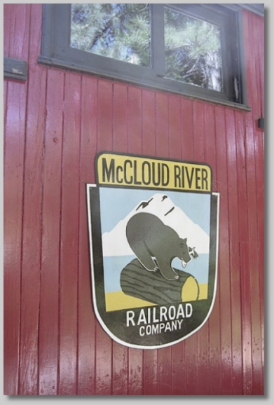 McCloud Railroad lettering on caboose