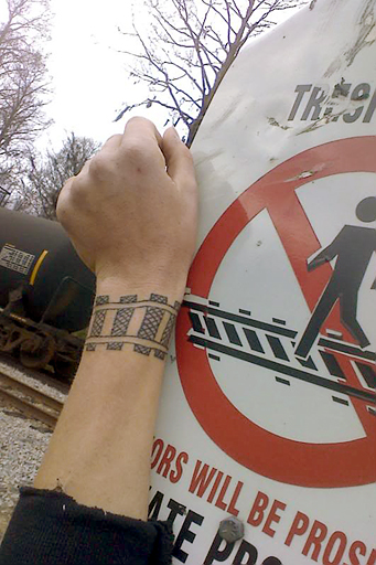 DSC08023  Railroad back tattoo  Rail tracks Switches  B  Flickr
